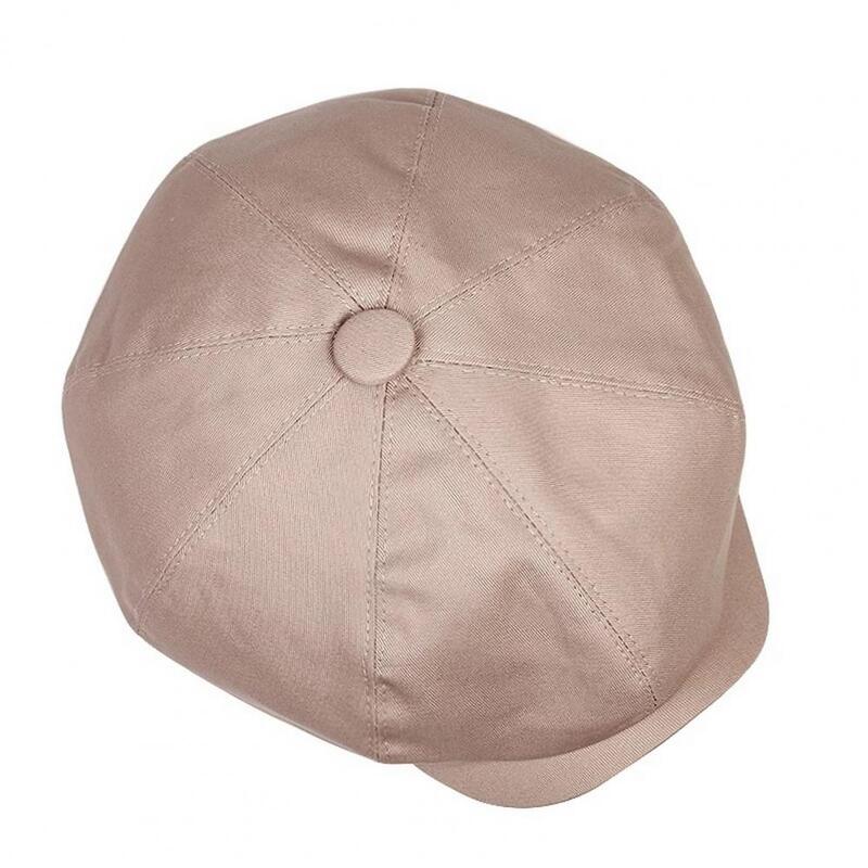قبعة مثلجة بحافة قصيرة عتيقة للرجال البالغين ، قبعة قطنية مزخرفة ، بلون واحد ، أغطية رأس للجنسين