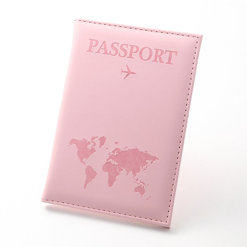 Couverture de passeport en PU pour couple, porte-étui d'avion simple, portefeuille de voyage, porte-passeport de mariage, cadeau de mariage à la mode, amoureux, femmes et hommes