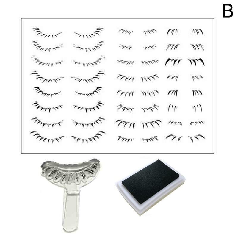 Eyelash Stamps Tool Eye Makeup Tool Diy Lower Lashes Extensions Natural Look For Make Up Beginner False Eyelash V8U8