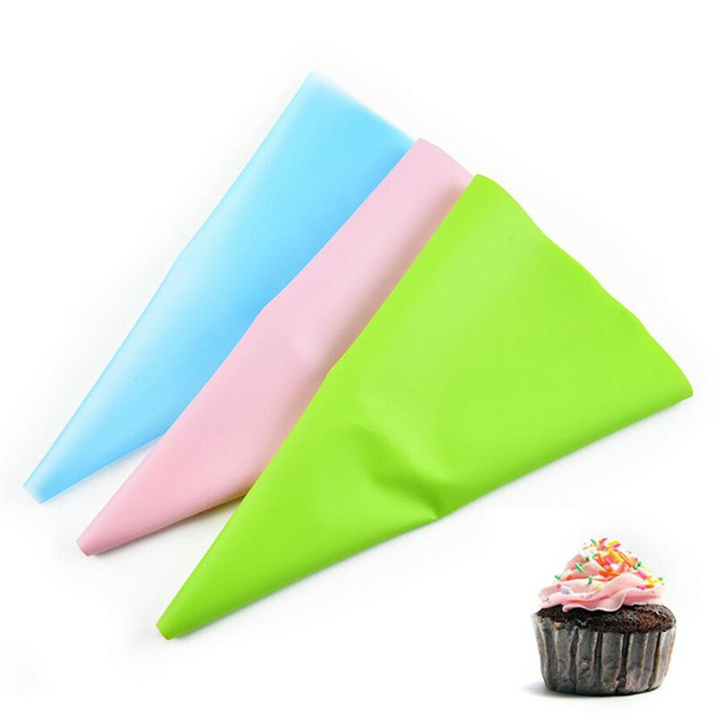 4PCS Confectionery Bag Silicone Icing Piping Cream Pastry Nozzle Bags DIY Cake Decorating Baking Tools for Russian  Tips