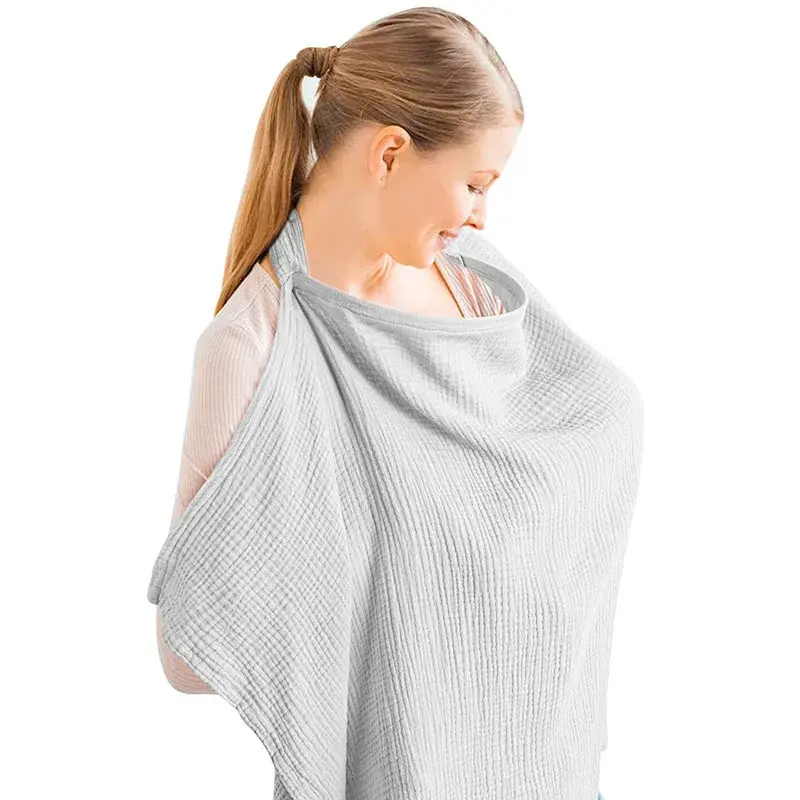 Personalized Name Embroided Baby Breastfeeding Blanket Custom Newborn Nursing Cover Cotton Muslin Maternity Feeding Blanket
