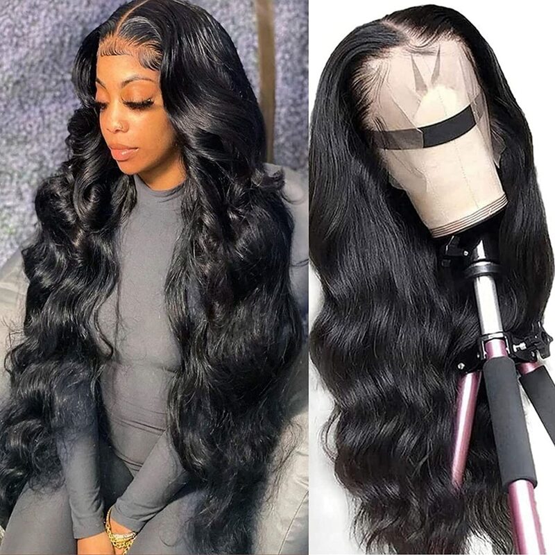 Body Wave Lace Front Wigs Human Hair 13x4 Transparent Lace Frontal Wigs For Women Glueless Wigs Bling Remy 100% Human Hair Wigs