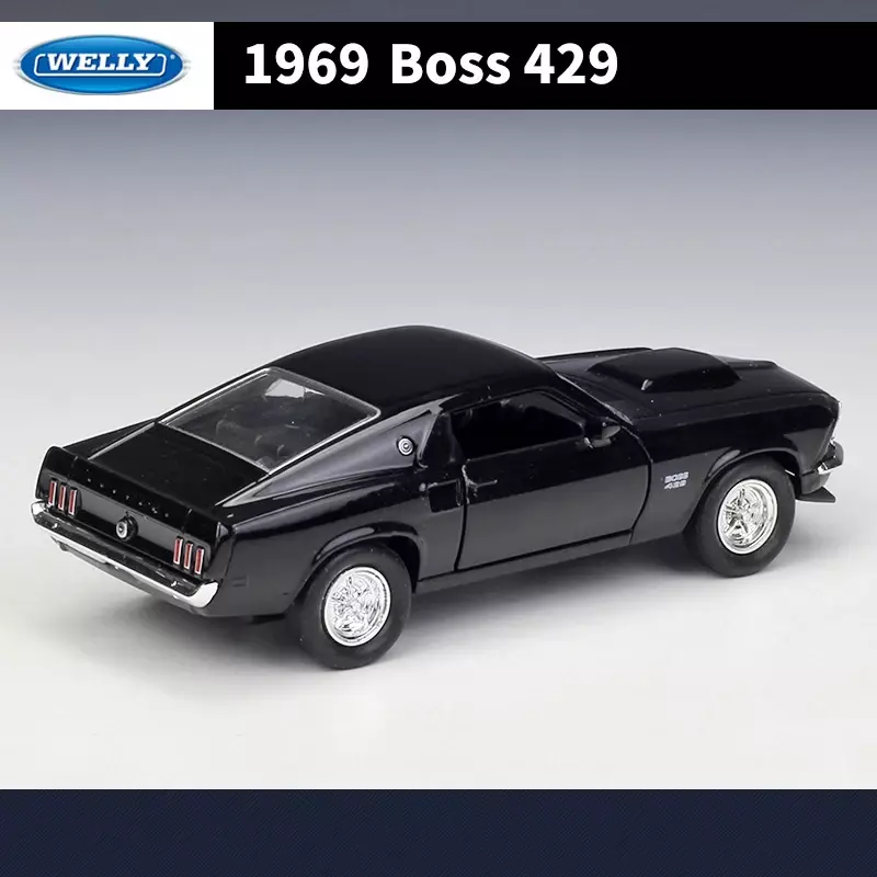 WELLY 1:36 1969 Ford Mustang Boss 429 Supercar Alloy Car Model Diecasts & Toy Vehicles Collect Car Toy Boy Birthday gifts