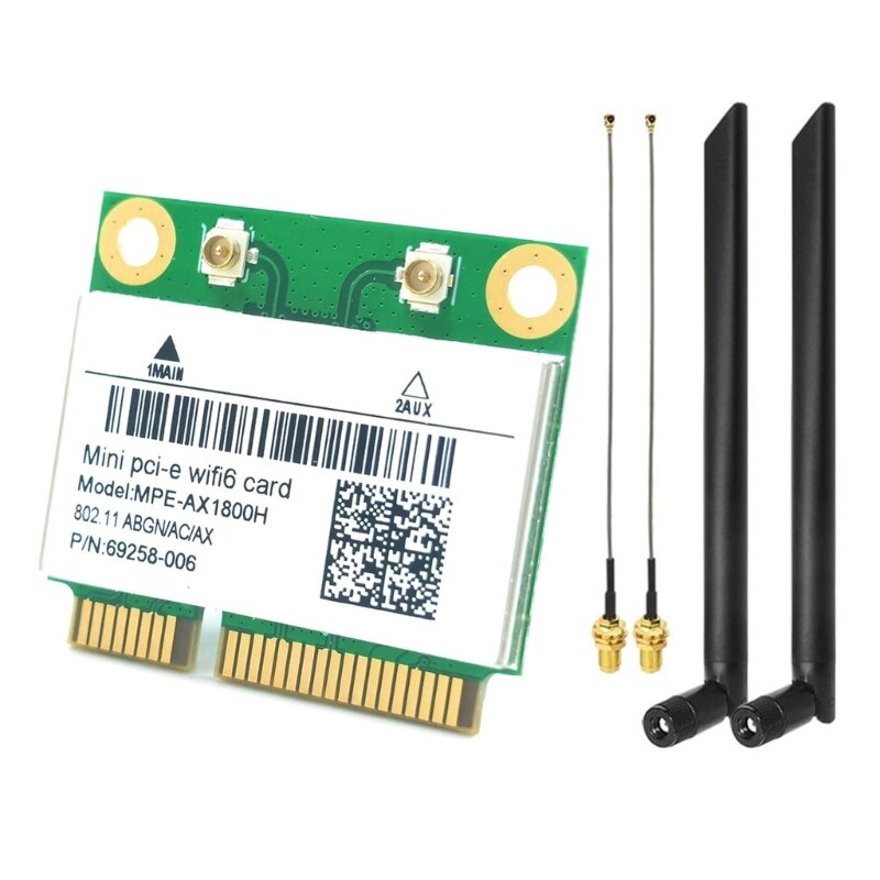 بطاقة الشبكة Wifi6 RTL8852BE PCIE WIFI محول RTL8852BE بطاقة لاسلكية سريعة دروبشيب
