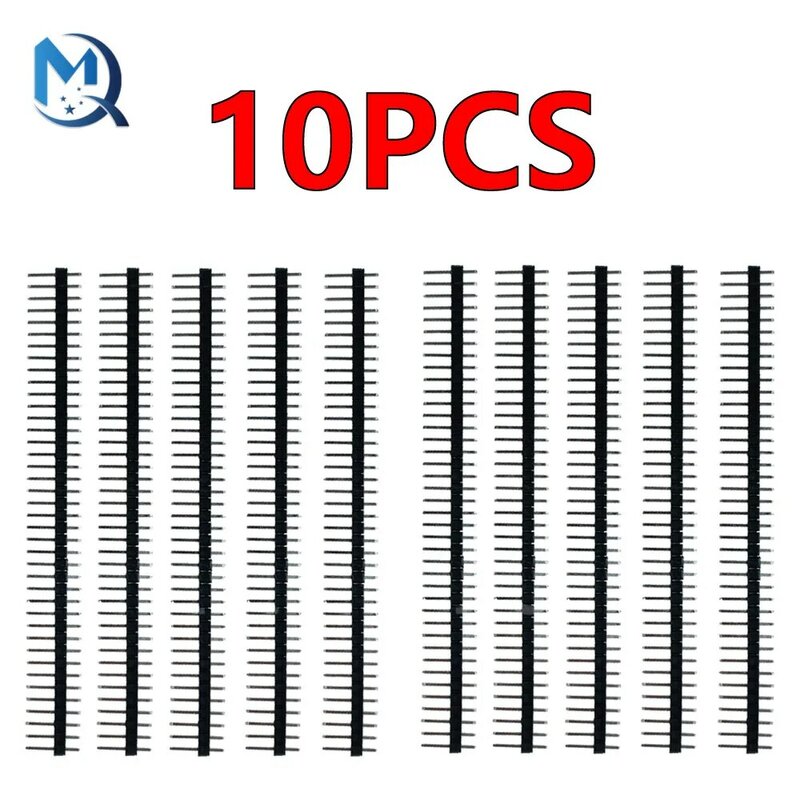 10 pz/lotto vendita calda 40 Pin 1x40 singola fila maschio 2.54mm Breakable Pin Header connettore striscia