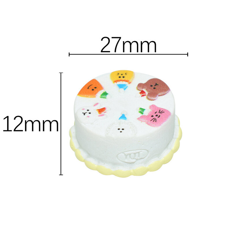 نموذج لبيت الدمية المصغر لأعياد الميلاد ، حلويات صغيرة للفتيات ، بيت الدمية BJD ، إكسسوارات أثاث المطبخ ، ، نصف الكيك