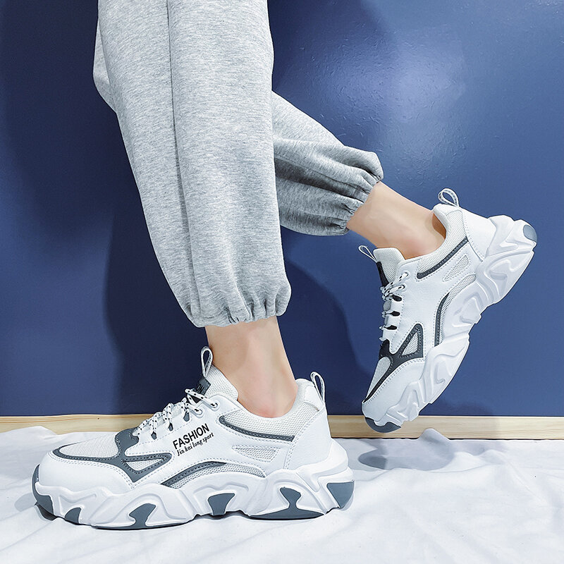 Anti-Slip Breathable Men 'S Casual รองเท้าผ้าใบผู้ใหญ่วัยรุ่นรองเท้าวิ่งกลางแจ้งรองเท้าใส่เดินโรงเรียนกีฬารองเท้า