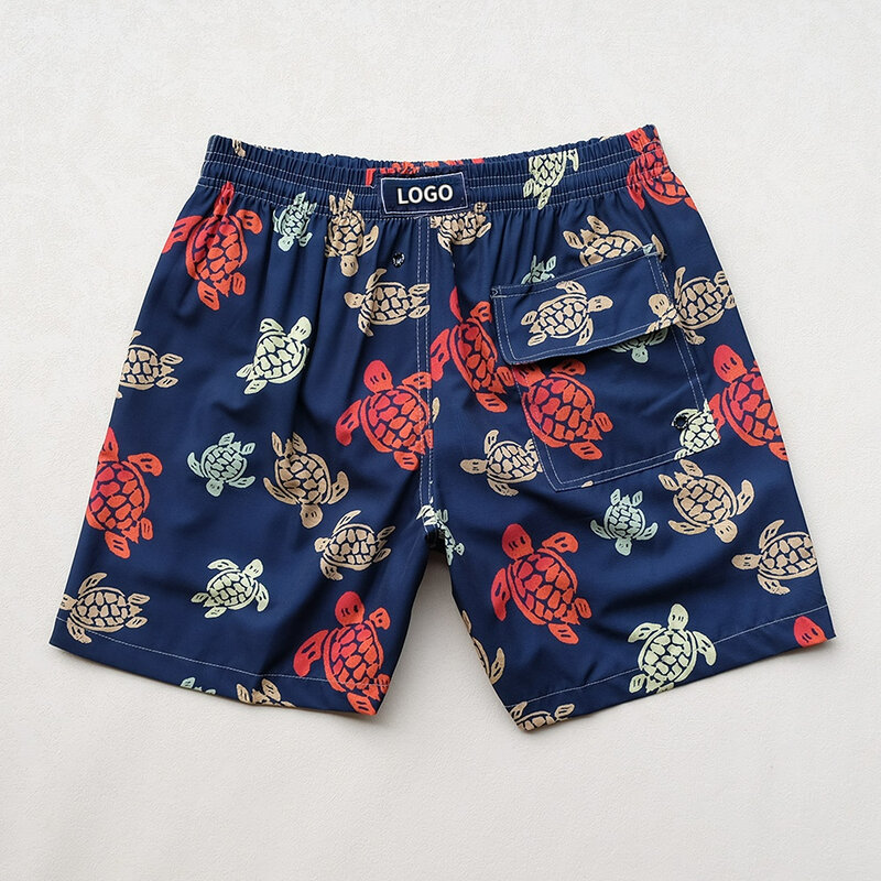 Turtle Shorts For Men Swimming Trunks Summer Four Sides Elastic Waterproof Quick Drying Beach Board Shorts Fitness Plus Size