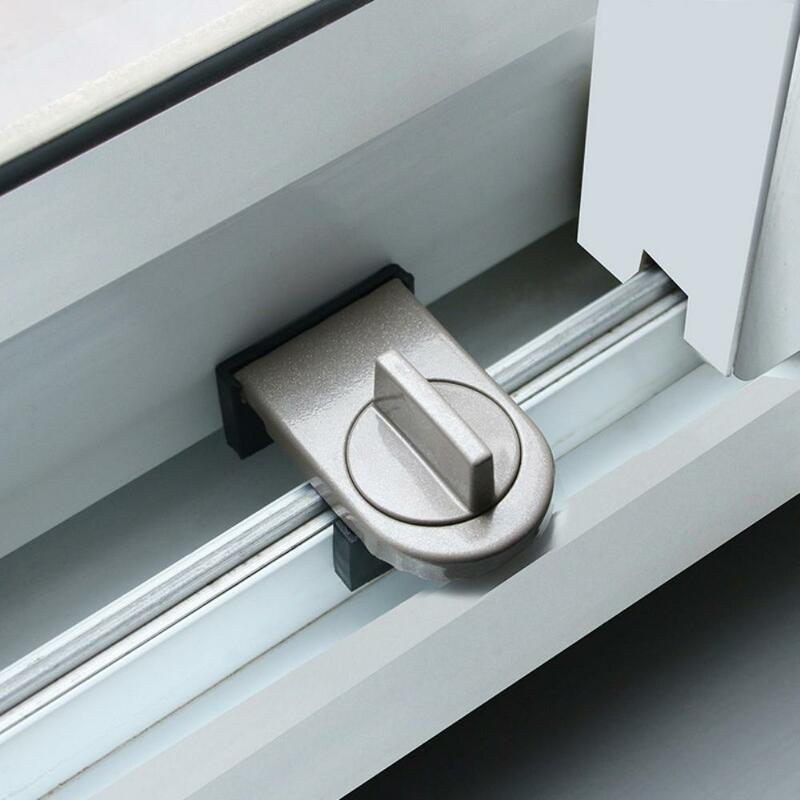 Lock Anti-theft Lock Bracket Aluminum Alloy Sliding Door Smart Lock Safety Lock Child Door And Window Protection From Children H