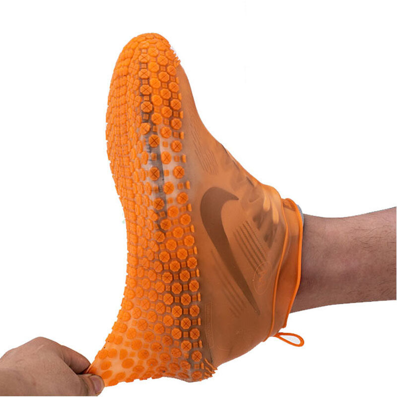 Elasticidade silicone à prova dwaterproof água sapatos capa unissex desgastar-resistente antiderrapante acampamento protetores botas de chuva para caminhadas esportivas ao ar livre