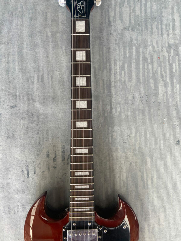 Gib $ on logo gitar, dibuat di Cina, warna walnut, bodi mahoni kualitas tinggi, fingerboard Rosewood, gratis ongkir