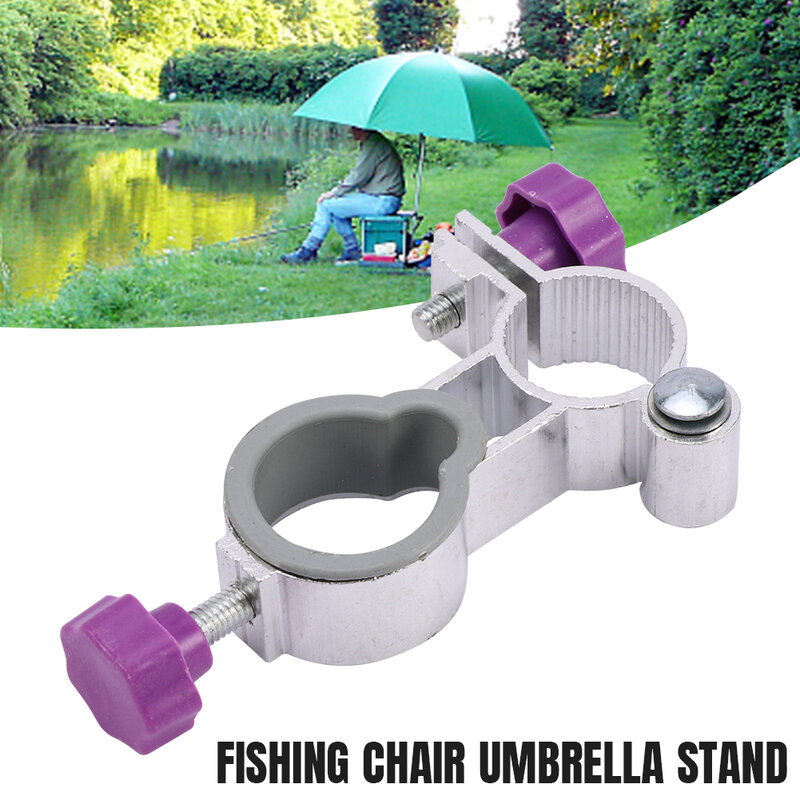 Universal Mount Fishing Chair Holder Umbrella Stand Clamp Aluminum Alloy Foldable Fixed Clip Brackets Outdoors