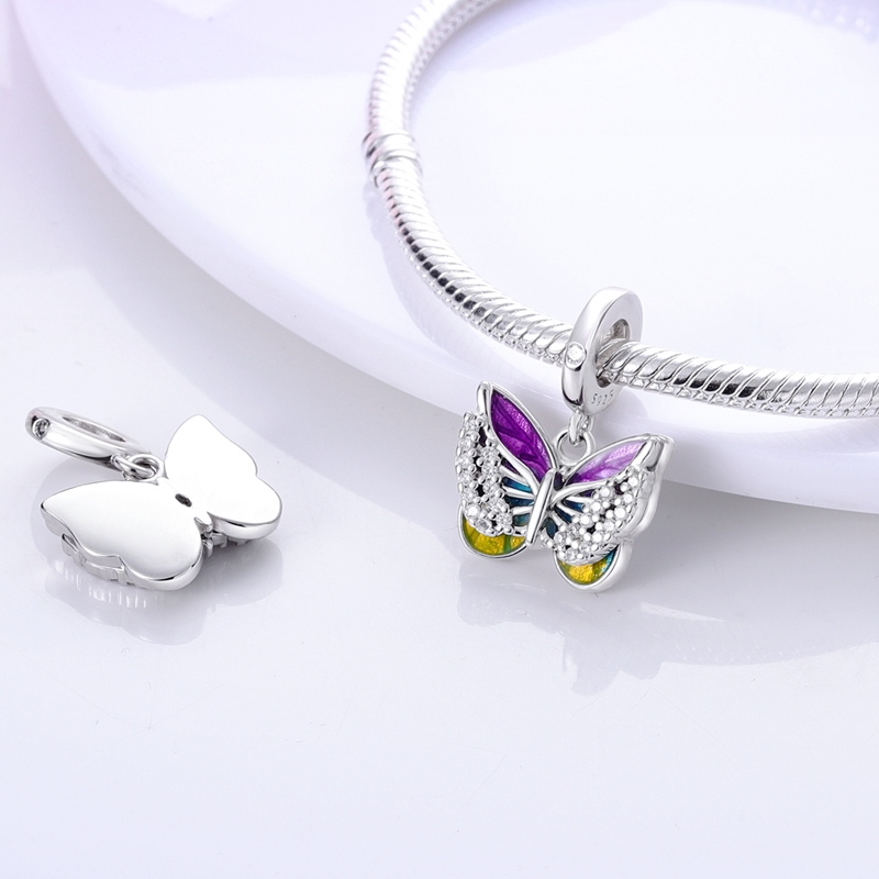 100% Sterling Silber Dinosaurier Frosch Schmetterling Charms Perlen passen original Pandora Armbänder DIY Jubiläum Schmuck herstellung
