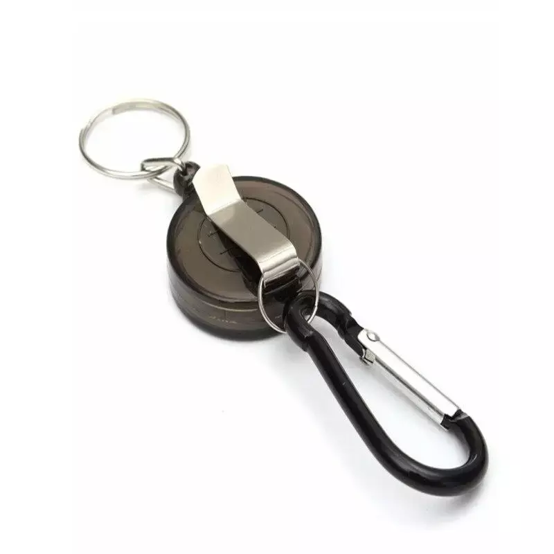 2024 1pc Retractable Pull Badge Reel ID Lanyard Name Tag Card Badge Holder Reels ABS Plastic Key Ring Chain Clips