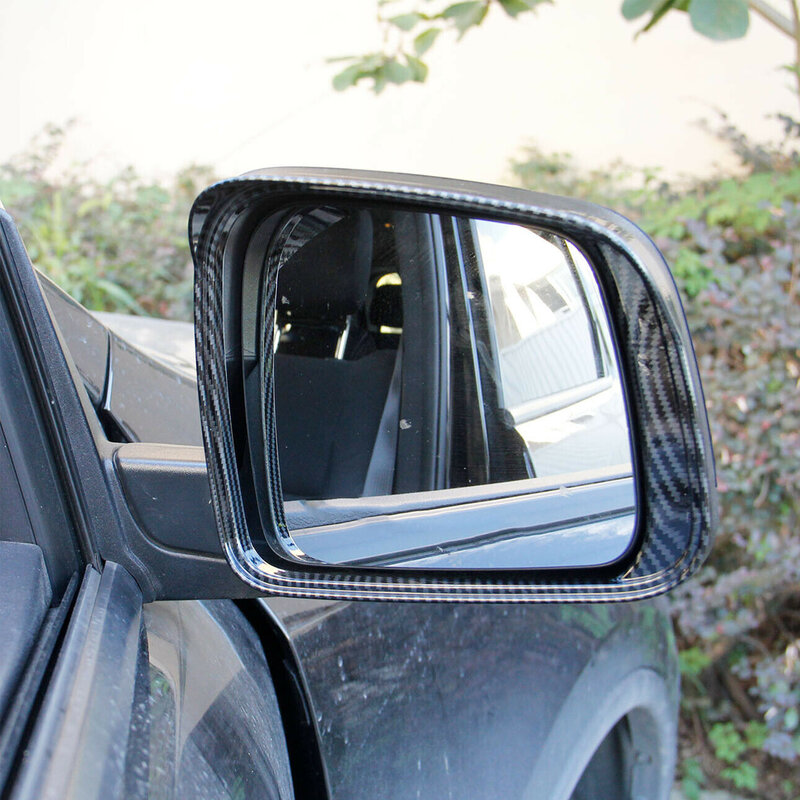 1 par de fibra de carbono estilo do carro side espelho traseiro viseira chuva sobrancelha capa guarnição apto para dodge durango 2011 2012 2013 2014 2015-2021