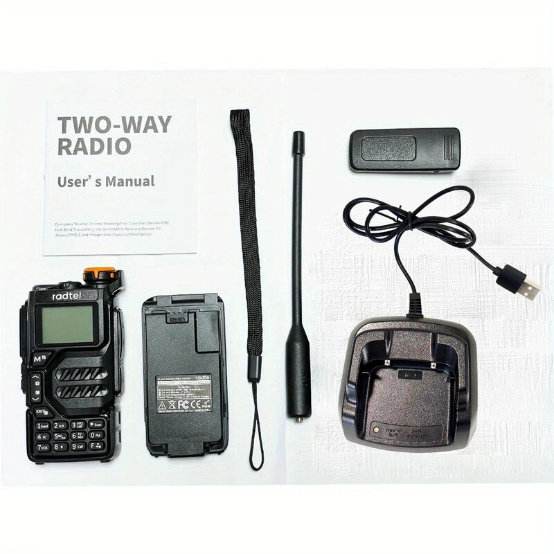 Radtel RT-590 Bande D'air Talkie-walkie Amateur Bidirectionnelle de Jambon Radio VHF 200CH Pleine Bande HT avec NOAA Canal SUIS Satcom