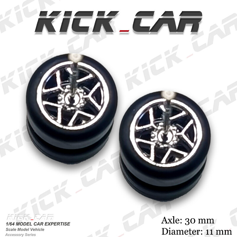 Kickcar ban karet roda dilapisi, Kit modifikasi Ruji Detail untuk 1:64 Hotwheels Model mobil mainan roda 4 buah/tas 1/64