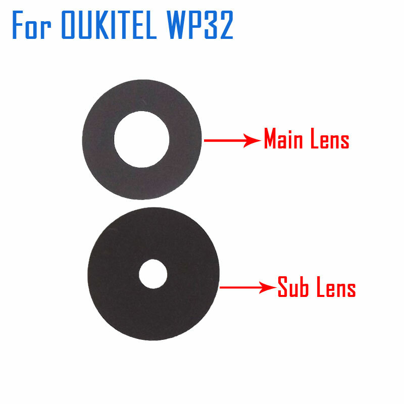 Neues original oukitel wp32 hinteres haupt kamera objektiv zurück sub kamera objektiv glas abdeckung zubehör für oukitel wp32 smart phone