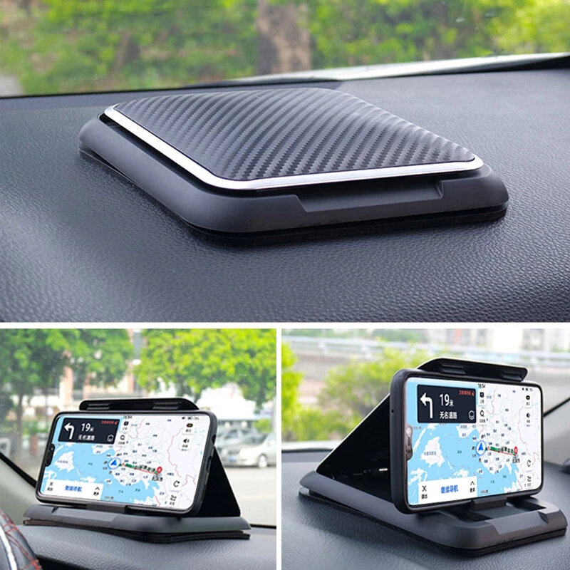 Soporte Universal de Teléfono Coche, Almohadilla de Succión, Silicona Antideslizante, Ajustable, Smartphone