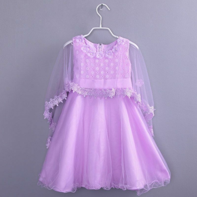 Детское официальное платье, сетчатая ткань, пышная юбка принцессы