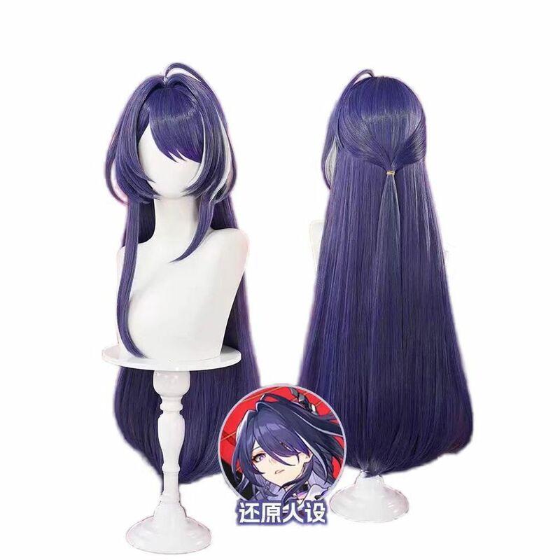 Game Cosplay Acheron  Synthetic Wigs Hair