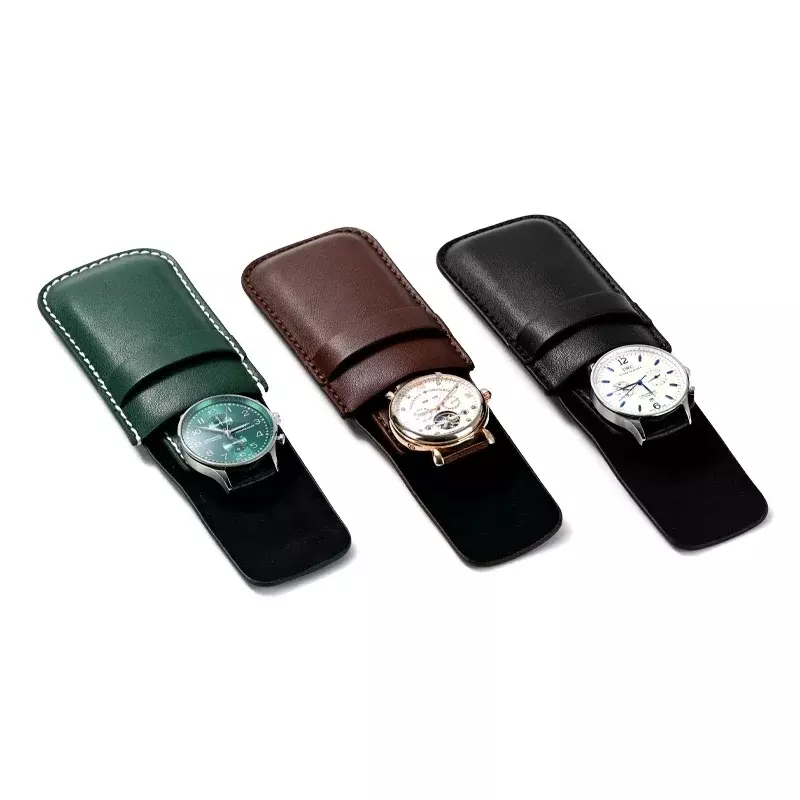 RLW4 Oirlv-bolsa organizadora de relojes, accesorios de reloj antipolvo para regalo, almacenamiento de reloj de viaje de cuero para amantes, bolsas de regalo
