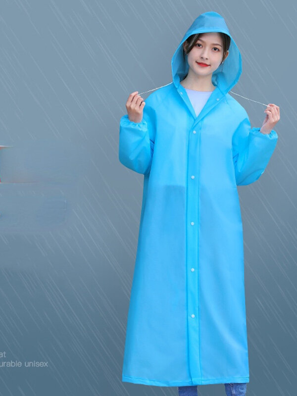 ไม่ทิ้งแบบพกพาผู้ใหญ่เสื้อกันฝน Poncho Outdoor Travel โปร่งใสชิ้น Rain Coat เสื้อกันฝนผู้ชายผู้หญิง