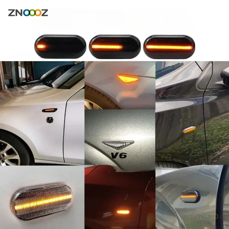 For Opel Movano Vivaro Nissan Primaster Kubistar Interstar Clear & Smoked Lens LED Side Marker Lamp Fender Turn Signal Lights