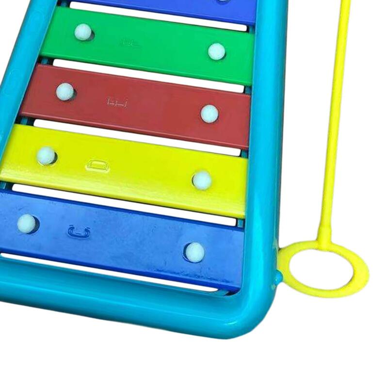 Xylophone dengan casing mainan pukulan edukasi 8 Notes Glockenspiel Xylophone