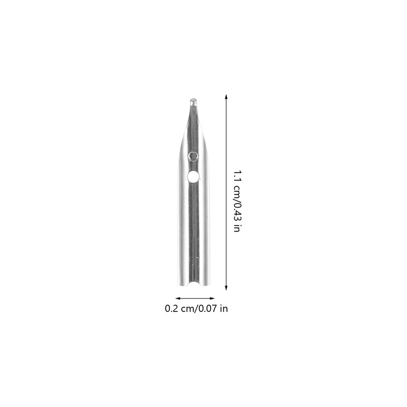 หัวปากกาสำหรับเปลี่ยน20ชิ้นหัวปากกาขนาดกลางดีการประดิษฐ์ตัวอักษรโลหะอุปกรณ์เสริมสำหรับนักเรียน