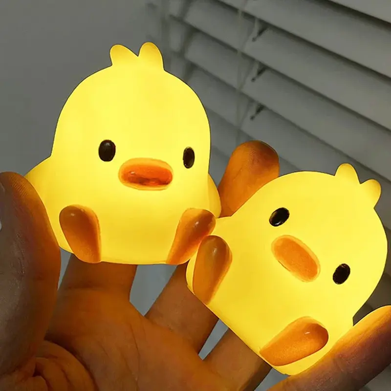Duck Mood Light LED Warm Sleeping Night Lights Cartoon Portable Table Lamp Gifts for Baby Children Home Bedroom Decoration