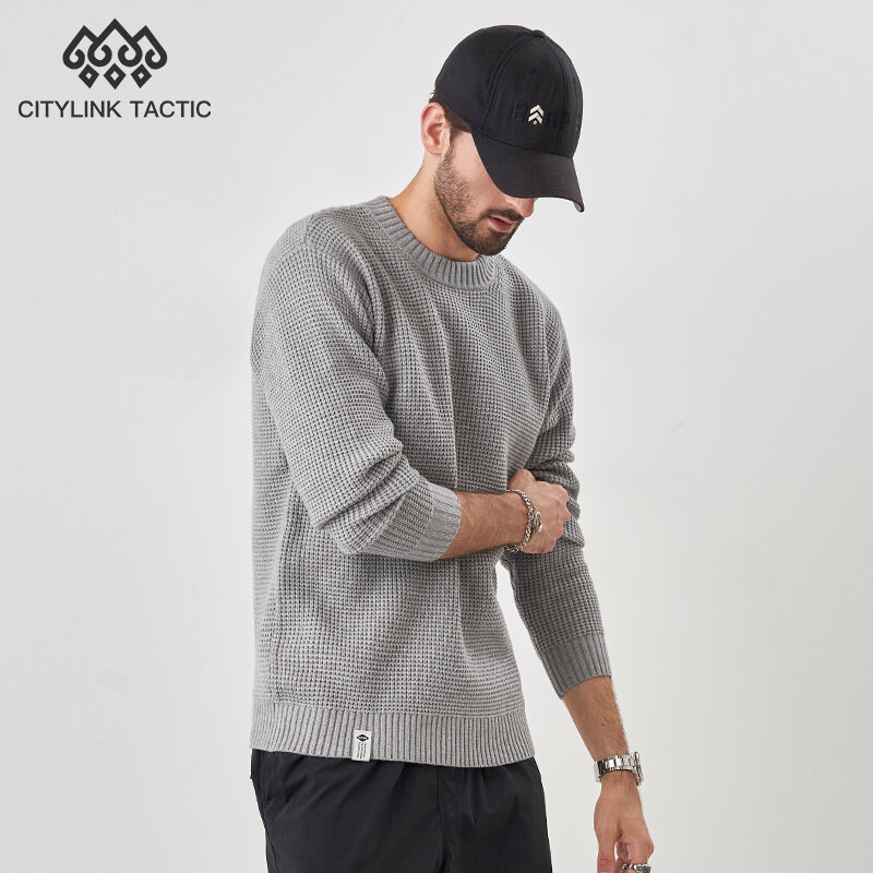 Citylink Spring And Autumn Round Neck Basic Casual Pullover