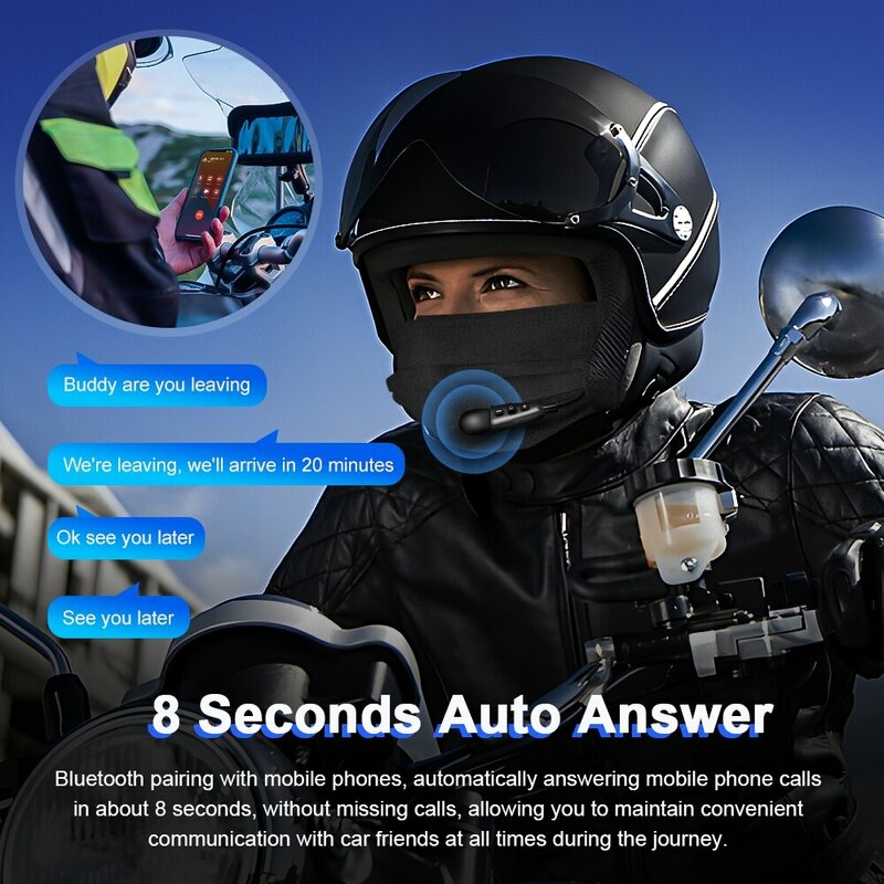 Беспроводная Bluetooth-гарнитура для мотоциклетного шлема, с пультом ДУ