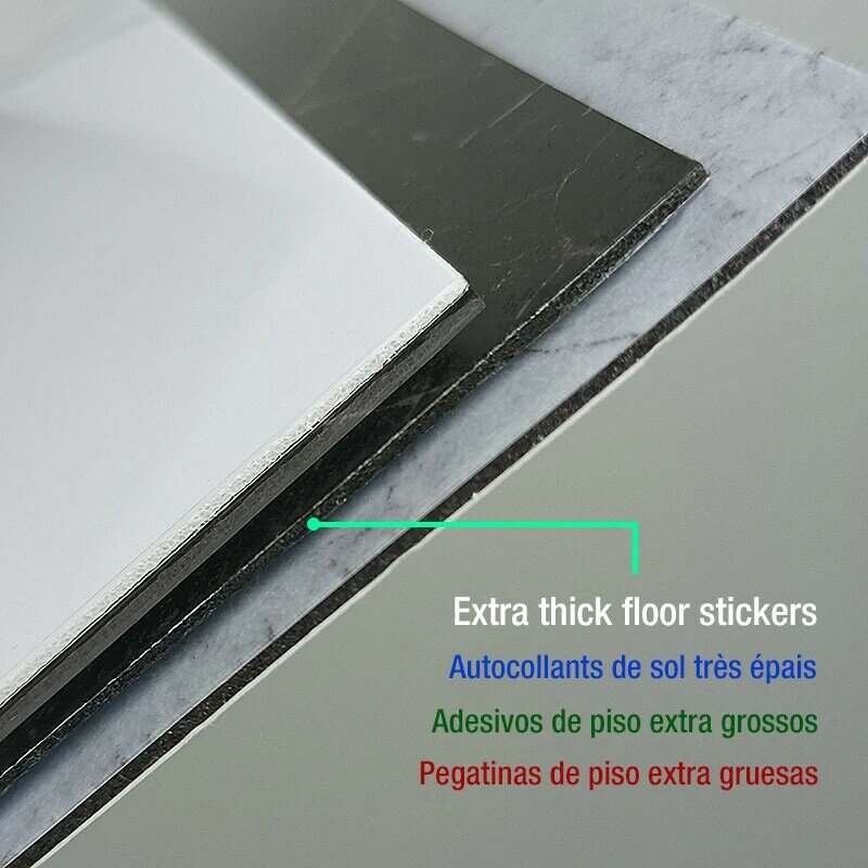 Gesimuleerde Marmeren Tegel Floor Sticker Pvc Waterdichte Zelfklevende Voor Woonkamer Wc Keuken Thuis Vloer Decor 3d Muur sticker