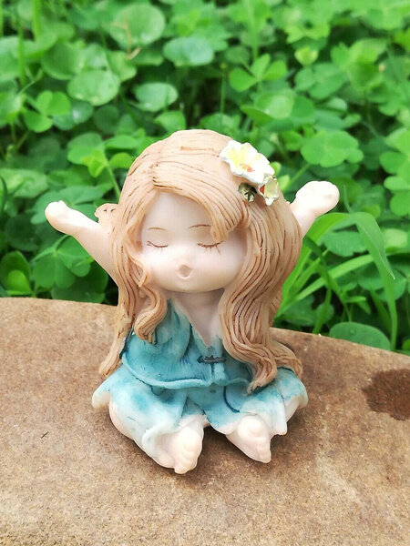 Fashion Amusing Mini Lui Bloem Fee Standbeeld Beeldje Ornament Fairy Garden Decor Gift