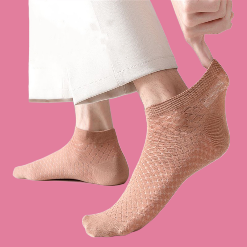 2024 nuovi calzini a rete da uomo traspiranti estivi da 5 paia calzini corti da uomo in cotone sottile che assorbono il sudore calzini sportivi a tubo basso