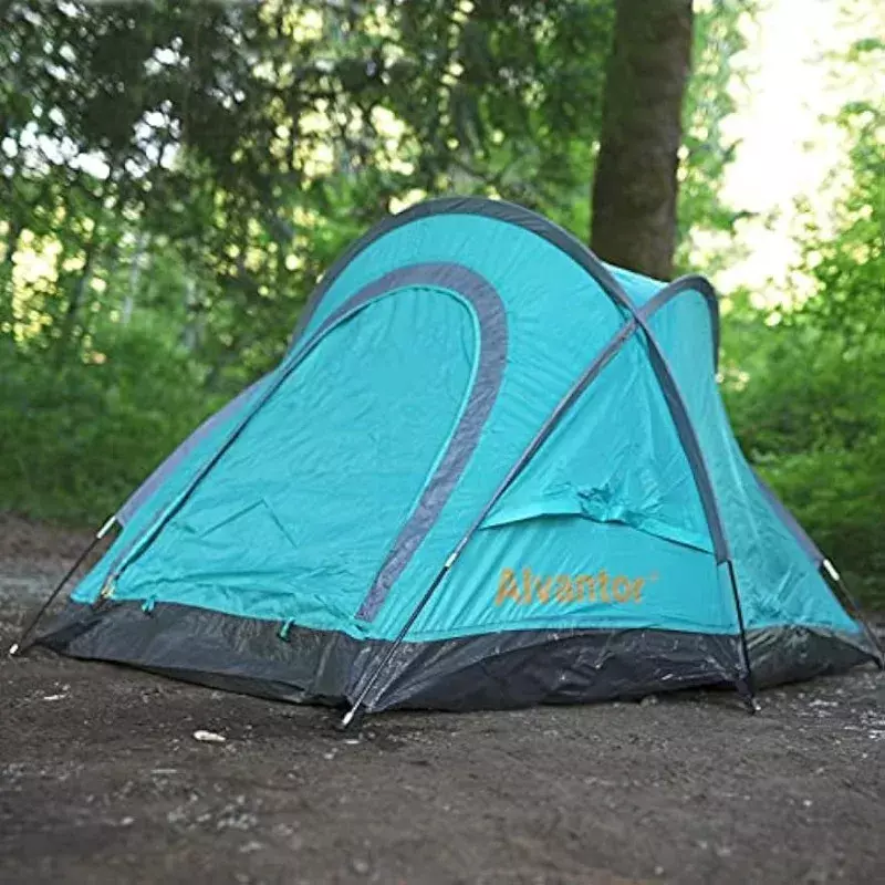 Alvantor tenda berkemah portabel, tenda berkemah luar ruangan prajurit Pro ransel ringan tahan air tenda keluarga