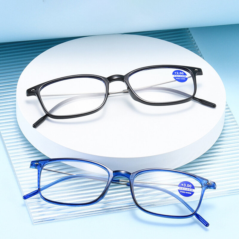 High-Definition-Anti-Blaulicht-Brille Büro-Computer-Brille Mode klassische Metallrahmen Brillen blaue Strahlen blockierende Brille