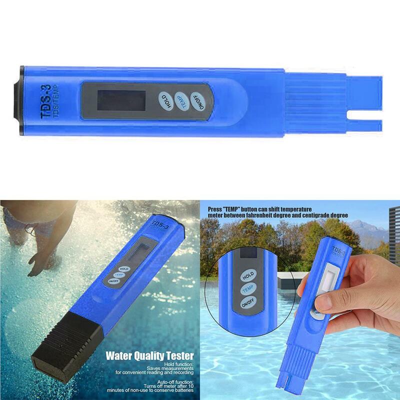 LCD Tap Water Qualidade Tester, canetas Medidor De Pureza, filtros De Teste Leve
