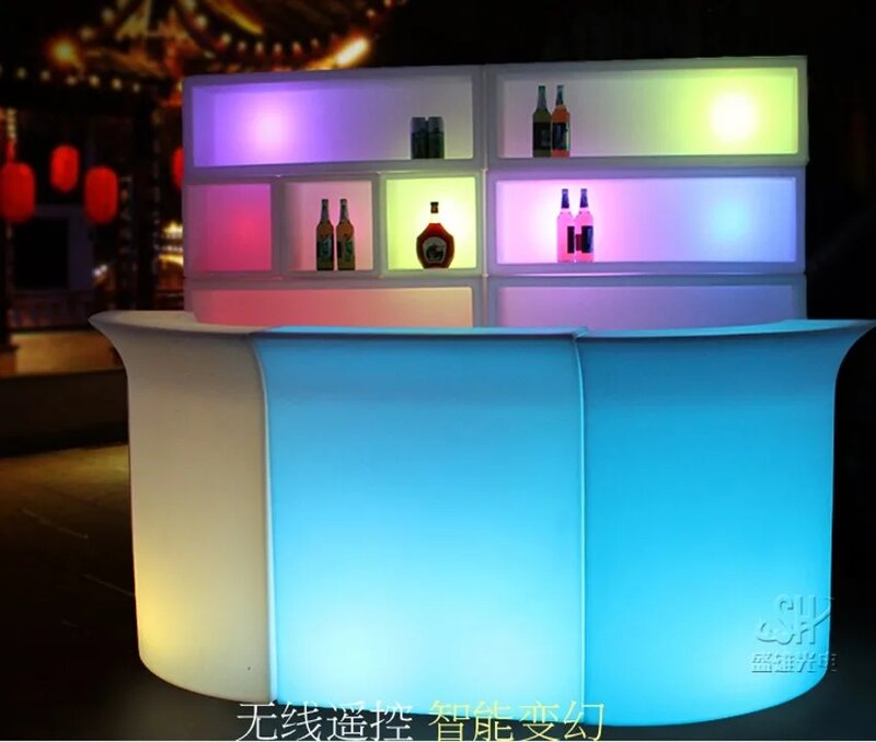 LEDライト付き充電式バーカウンター,家具の形をしたライトバー,色が変化する家具,クラブ,ウェイター,バー,ディスコのお祝い