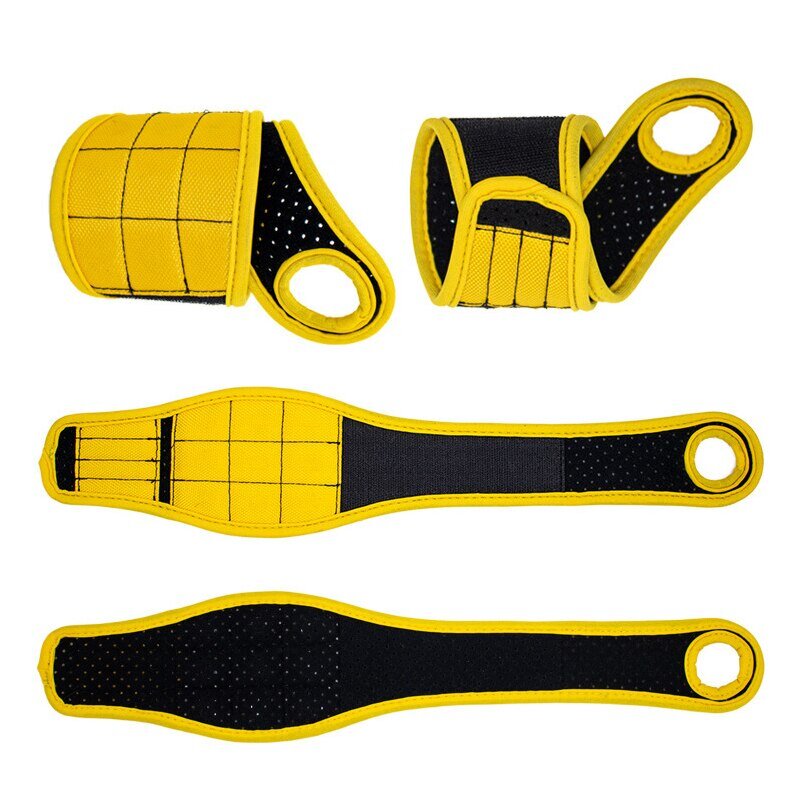 Carpintaria pulseira magnética com ímãs fortes detém unhas broca ferramenta de pulso eletricista parafusos cinto titular ferramentas reparo