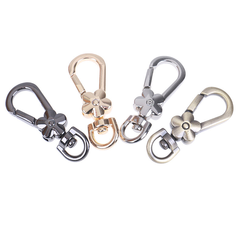 Bag Accessories Handbags Clasps Handle Flower Lobster Metal Clasps Swivel Trigger Clips Snap Hooks Bag Key Rings Keychains