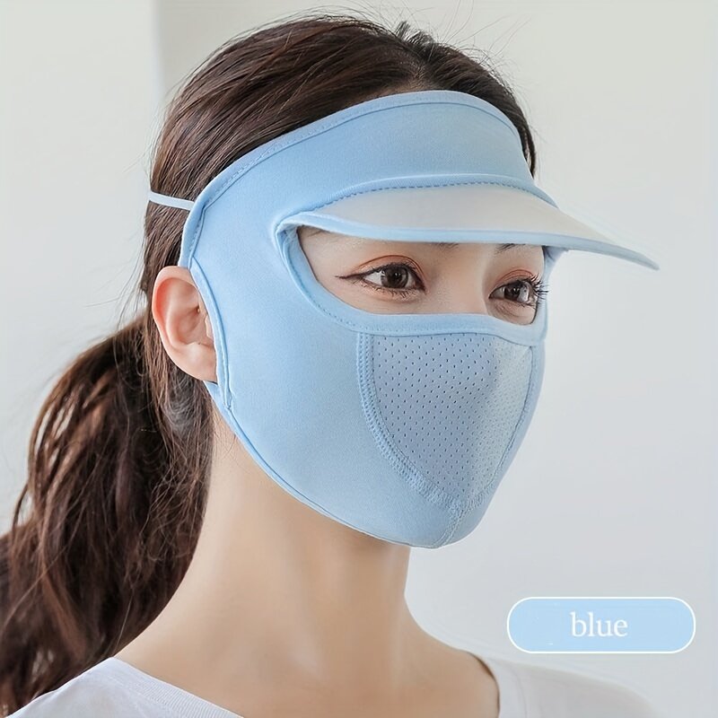 1pc Breathable Sunshade Mask With Sun Protection Function, Cycling Mask With Brim Sunshade Hood Mask, For Outdoor Activities