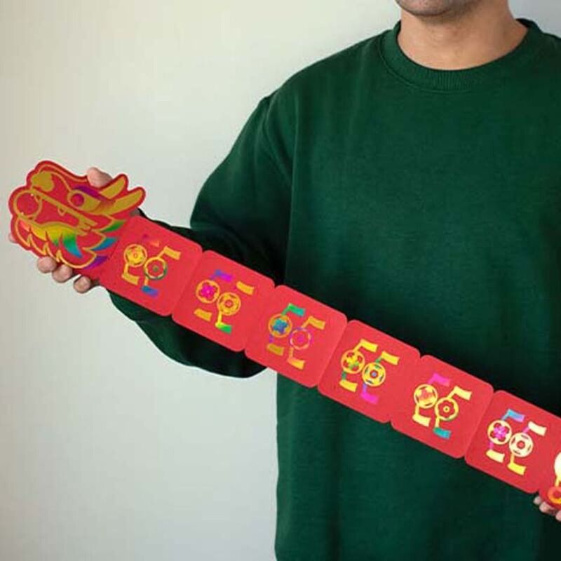 Perlengkapan alat tulis lipat amplop merah tas pembungkus uang undangan pesta dekorasi Tahun Baru Tiongkok kartu ucapan