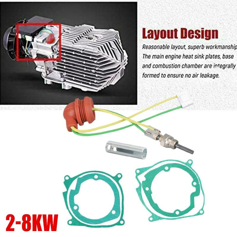 12V 5KW-8KW Car Air Parking Heater Gasket Ceramic Pin Glow Plug For Webasto Eberspacher Airtronic D2/D4/D4S Heaters