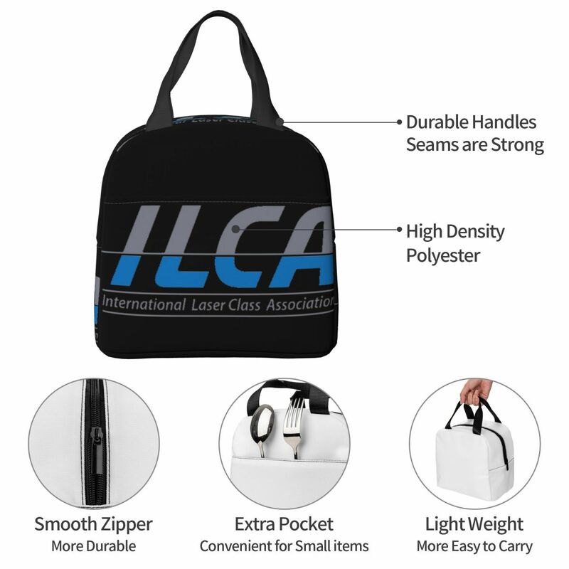 Ilca-International Laser Sailing Association-กระเป๋าเบนโตะหุ้มฉนวนกันความร้อนกระเป๋าใส่ข้าวกลางวันโลโก้