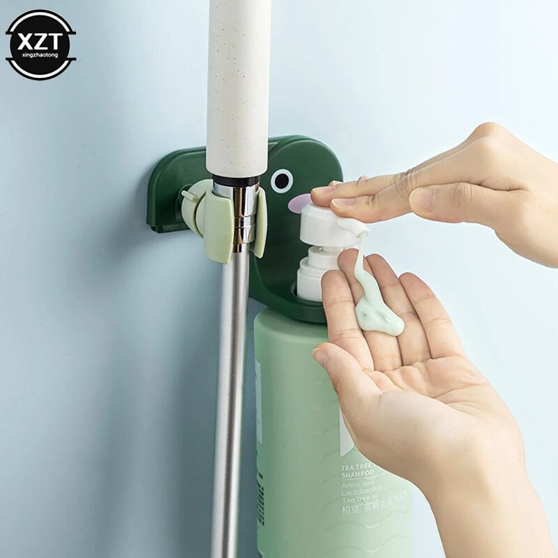 Mais novo fixado na parede do chuveiro titular com dispensador de sabão garrafa cabide adesivo rotatable sprinkler rack de armazenamento do banheiro ferramenta