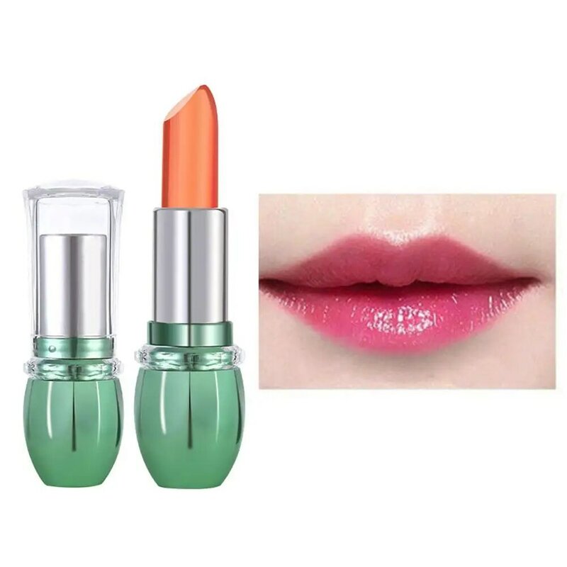 1szt Natural ALOE VERA Temperature Change Color Jelly Balm Lip Lasting Lipstick Long Makeup Gloss Lip Moisturizing Lip M5B0