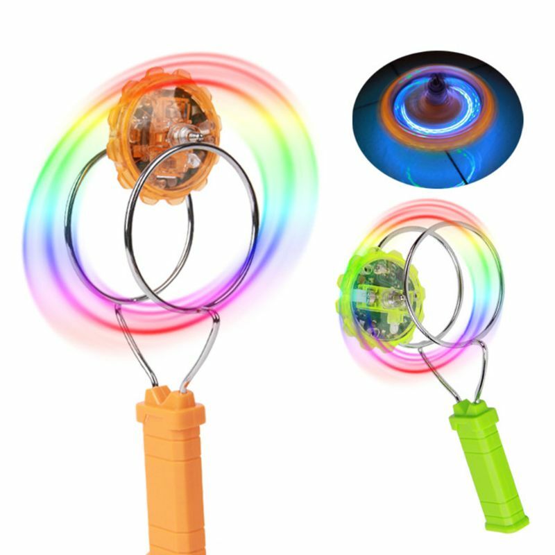 Giocattolo rotante rotante Ruota cinetica luminosa Spinner colorato Ruota giroscopio Giocattolo interattivo a mano Uomo Donna