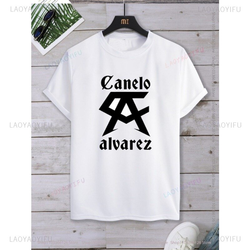 Casual Street Fashion Mexican Boxer Canelo Graphic Summer  Male T Shirts Short Sleeve O-neck Streetwear